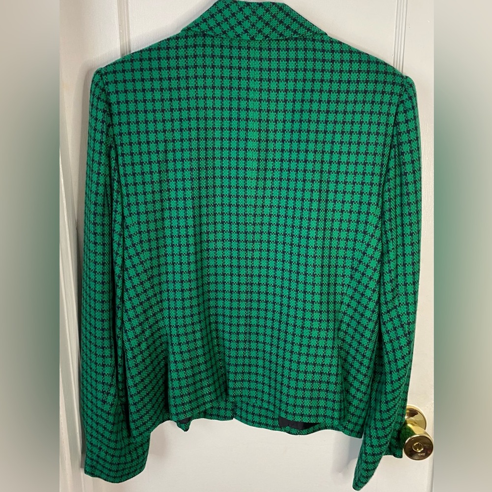 RARE Casual Corner Vintage Green and Black Jacket - Picture 2 of 4